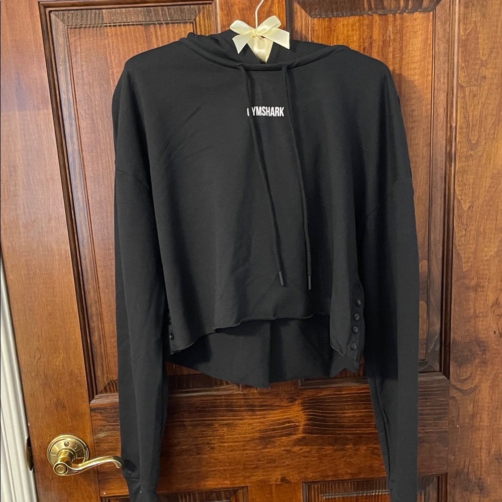 Gymshark Cropped Black Hoodie